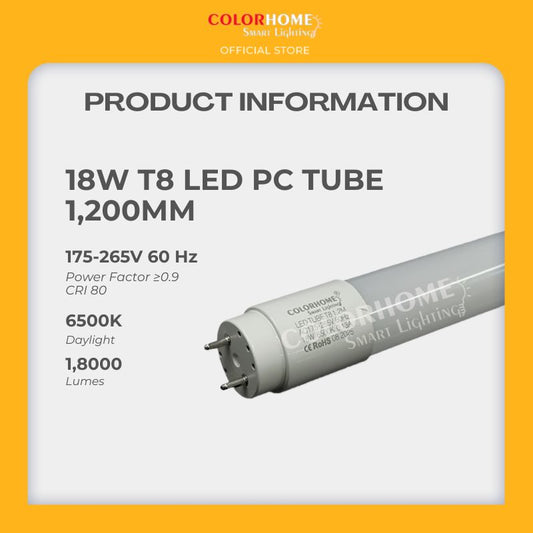 COLORHOME T8 LED TUBE 18 WATTS - DAYLIGHT