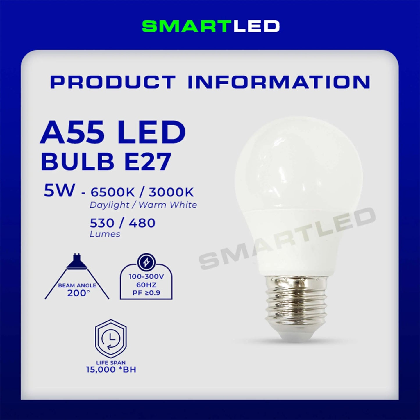 SMARTLED 5 WATTS LED Bulb E27