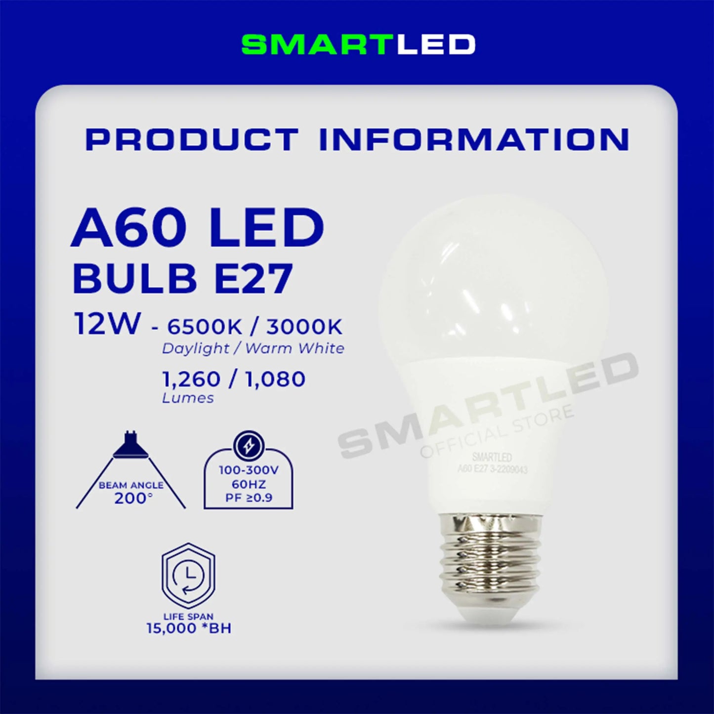 SMARTLED 12 WATTS LED Bulb E27