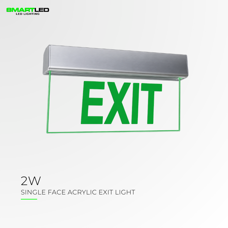 SMARTLED Exit Sign LED Single Face Acrylic