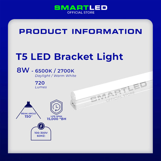 SMARTLED T5 Bracket Light 8W Double Ended