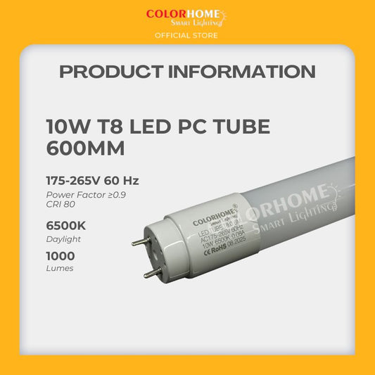 COLORHOME T8 LED TUBE 10 WATTS - DAYLIGHT