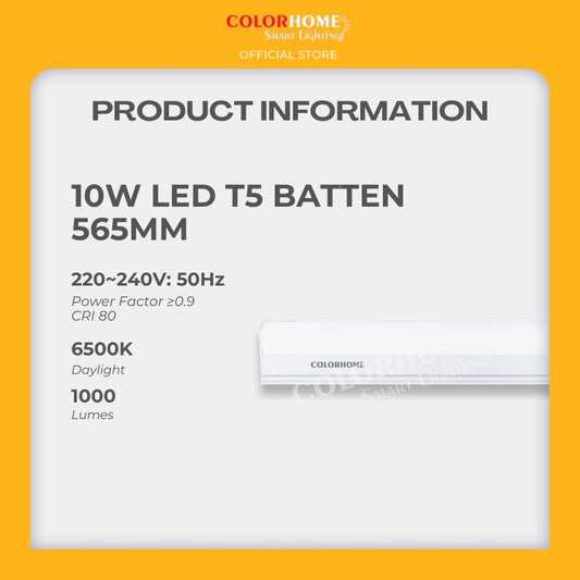 COLORHOME T5 LED BATTEN 10 WATTS - DAYLIGHT