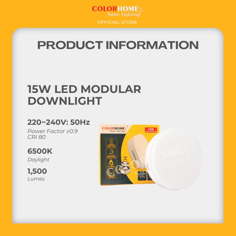 COLORHOME SURFACE MODULAR DOWN LIGHT15 WATTS - DAYLIGHT