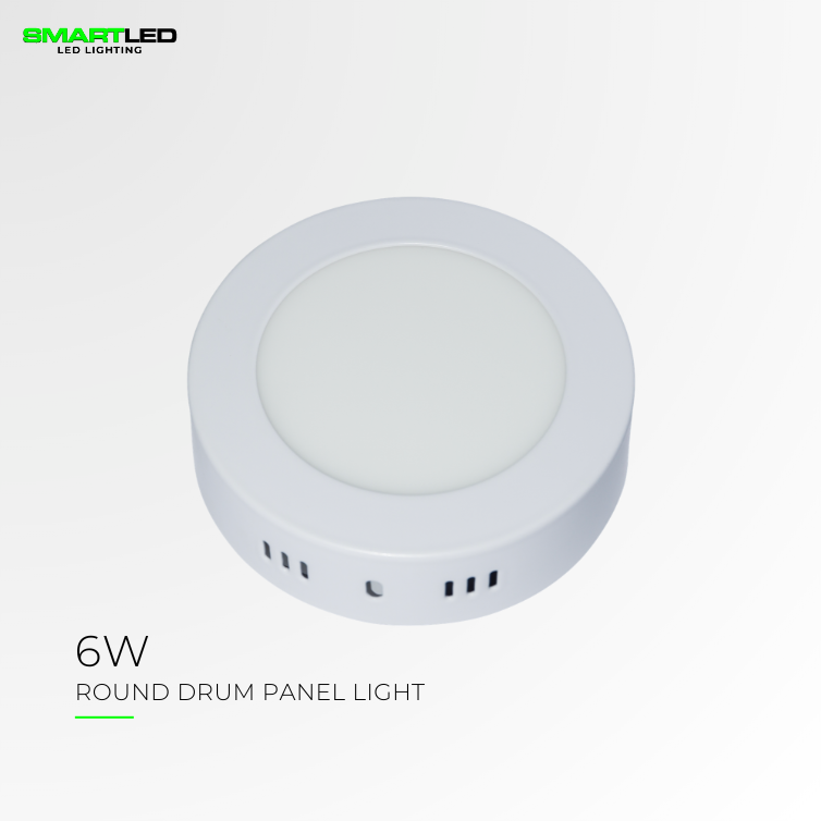 DRUM PANEL LIGHT RND 6W 6500K