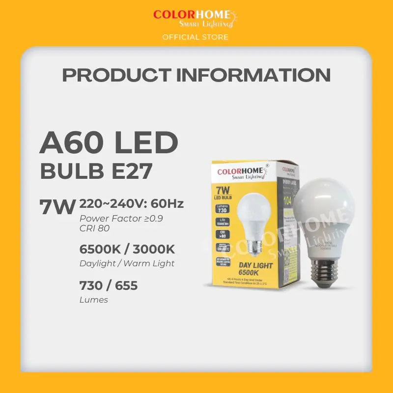COLORHOME 7 WATTS LED Bulb E27