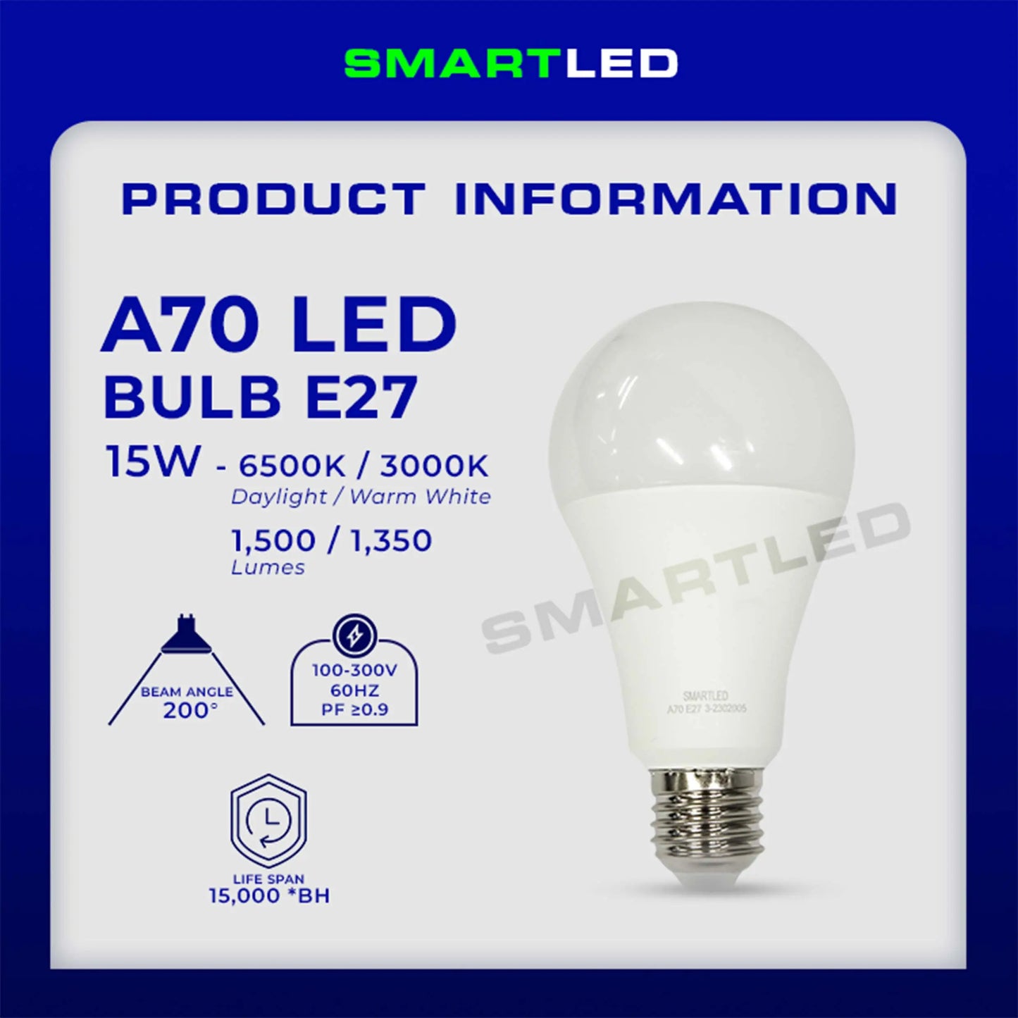 SMARTLED 15 WATTS LED Bulb E27