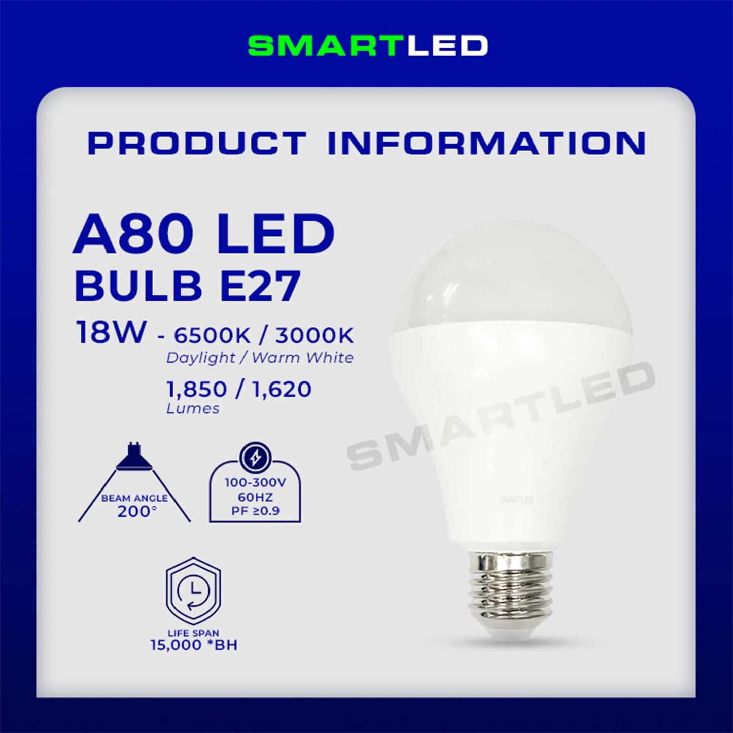 SMARTLED 18 WATTS LED Bulb E27