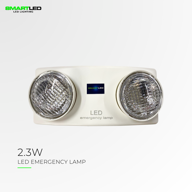 SMARTLED Twin Head Emergency Lights Backup Lighting with 1800mAh Battery
