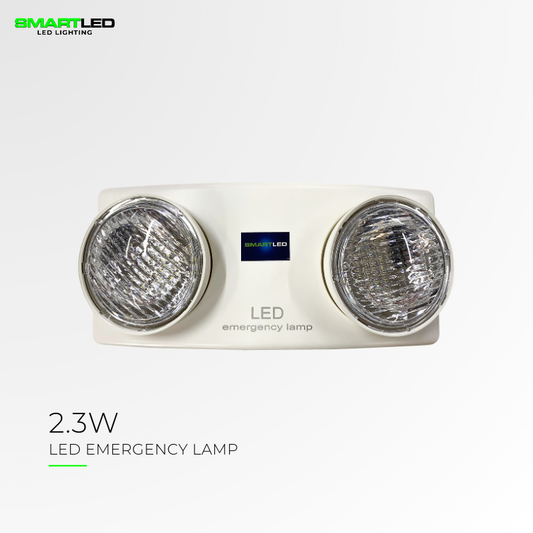 SMARTLED Twin Head Emergency Lights Backup Lighting with 1800mAh Battery