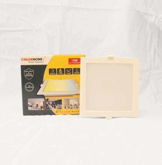 COLORHOME  15 WATTS PC SQUARE DOWN LIGHT TRI COLOR
