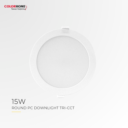 COLORHOME 15 WATTS PC CIRCULAR DOWN LIGHT TRI COLOR