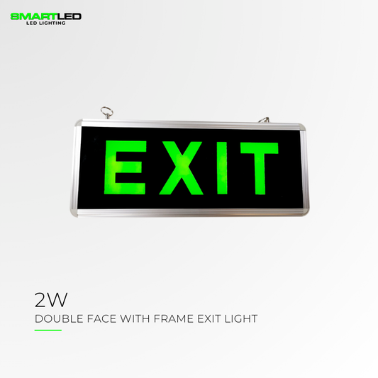 SMARTLED Exit Sign Double Face with Frame 2W